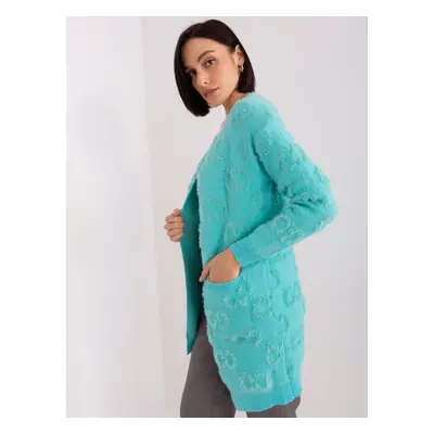 Mint cardigan se vzory JEDNA VELIKOST