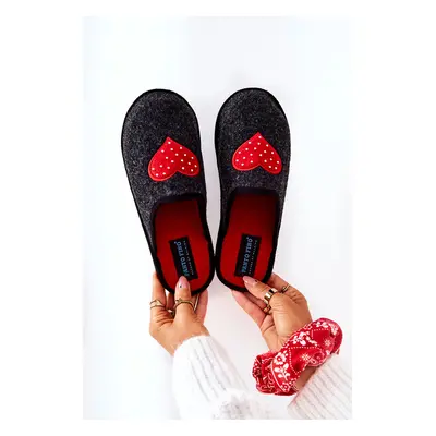 Household slippers Panto Fino II267009 Black-Red