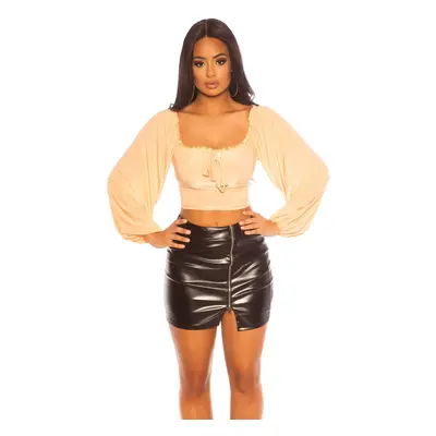 Sexy KouCla Crop Top Latina Llook apricot Einheitsgroesse