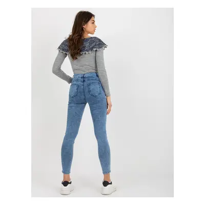 Dámské džínové kalhoty NM SP L12.14X Světle jeans modrá - FPrice jeans-sv.modrá