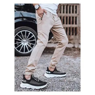 Pánské tyou jogger béžové kalhoty Dstreet UX3306 S