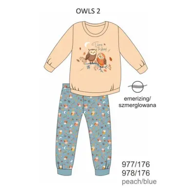 Dívčí pyžamo GIRL YOUNG DR 978/176 OWLS 2 oranžová