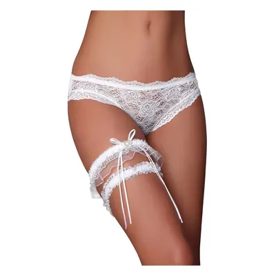 Elegantní podvazek Garter set white - LivCo CORSETTI FASHION bílá