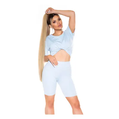 Sexy sportovní set šortky+tričko babyblue