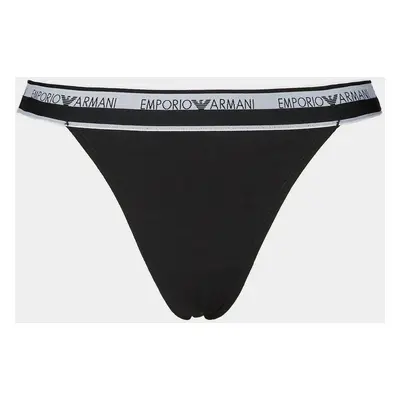 Dámská tanga 2Pack 164522 4R227 00020 černá - Emporio Armani