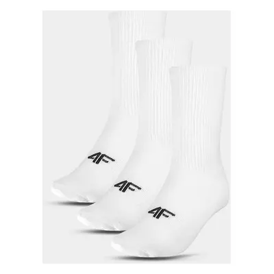 Dětské unisex ponožky 4F (3pack) - bílé