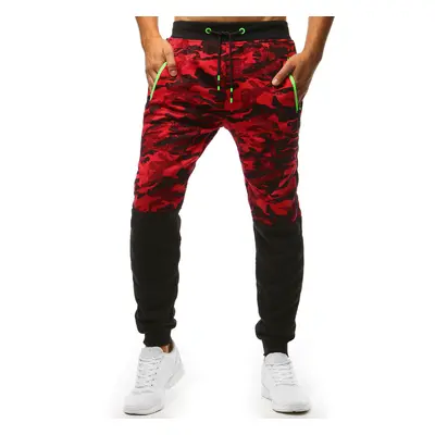 Pánské červené camo tepláky Dstreet UX3492