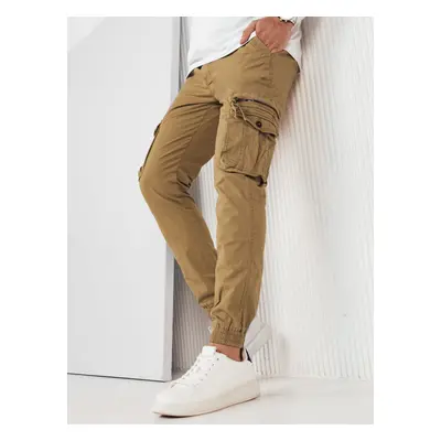 Dstreet UX4180 pánské khaki cargo kalhoty