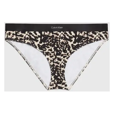 Dámské plavkové kalhotky KW0KW02490 0GM vzor leopard - Calvin Klein