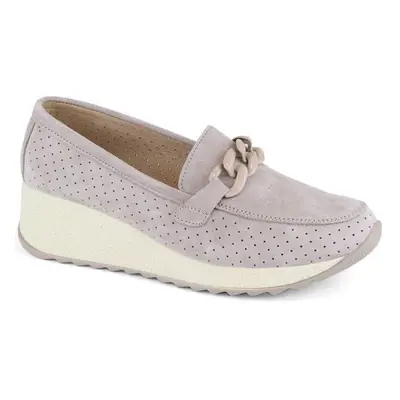 Kožené semišové polobotky Filippo W PAW507A beige