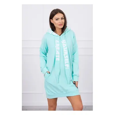 Šaty s kapucí Oversize mint UNI