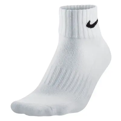 Nike Value Cotton Quarter 3 páry ponožek bílé SX4926 101