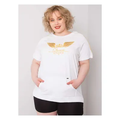 Dámská bílá halenka plus size JEDNA VELIKOST