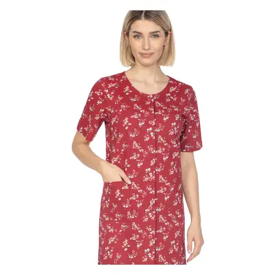 Dámská rozepínací noční košile Regina 129 kr/r M-XL L24 kaštanové