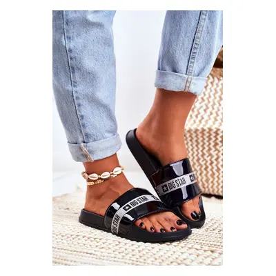 Women's Slides Big Star Painted Black