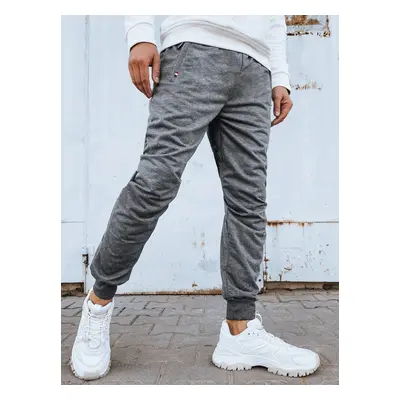 Pánské světle šedé joggers tepláky Dstreet UX4121 L