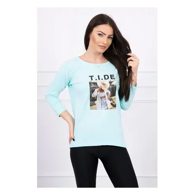 Halenka s potiskem Tide mint UNI