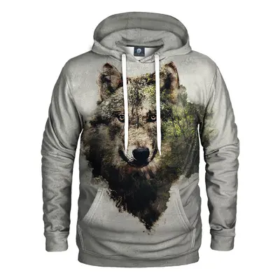 Aloha From Deer Forest Wolf Hoodie H-K AFD1041 Grey