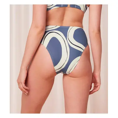 Dámské plavkové kalhotky Summer Allure Highwaist brief - BLUE - modrobílé 0032 - TRIUMPH BLUE