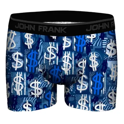 Pánské boxerky JOHN FRANK JFBDMOD119 Dollar glory Modrá