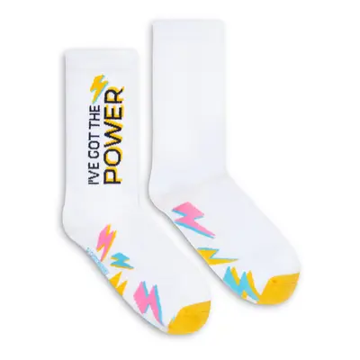 Banana Socks Ponožky Classic I've got the Power White