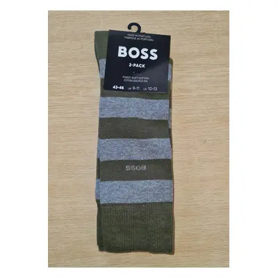 PÁNSKÉ PONOŽKY BOSS 50467712 2PACK Olivová