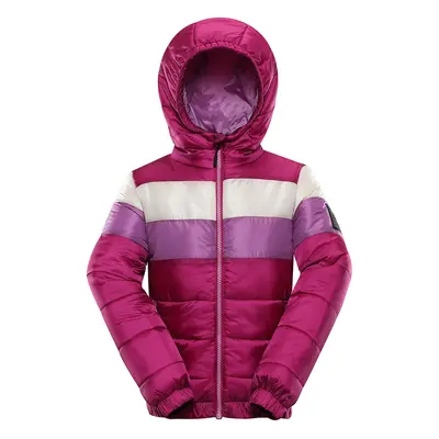 Dětská hi-therm bunda ALPINE PRO KISHO fuchsia red 152-158