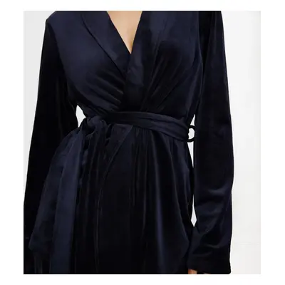 Sensual Velour Robe Top - BLUE - TRIUMPH BLUE - TRIUMPH