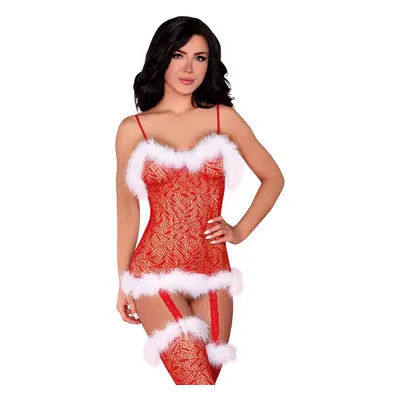 Vánoční kostým Catriona Christmas - LivCo CORSETTI FASHION červená