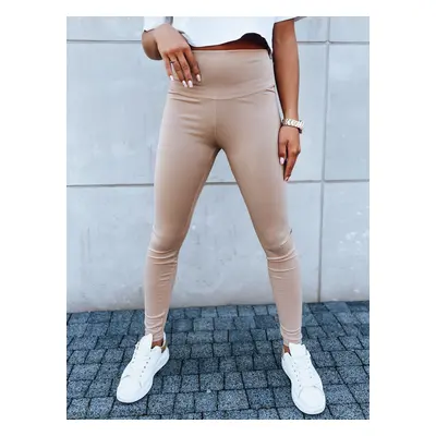 Dámské legíny LOOK ME camel Dstreet UY1620 L