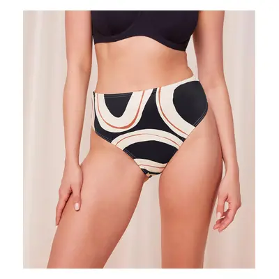 Dámské plavkové kalhotky Summer Allure Highwaist brief - UNKNOWN - černobílé 0034 - TRIUMPH UNKN