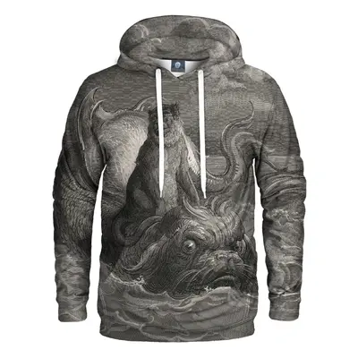 Aloha From Deer Dore Series - Monkey On A Dolphin Hoodie H-K AFD494 Grey