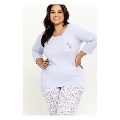 Dámské pyžamo Ariella 3257 4XL-6XL modrá