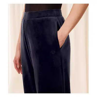 Sensual Velour Wide Leg Trousers - BLUE - TRIUMPH BLUE - TRIUMPH