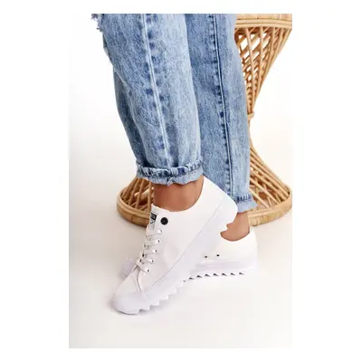 Women's Sneakers On A Chunky Sole BIG STAR White