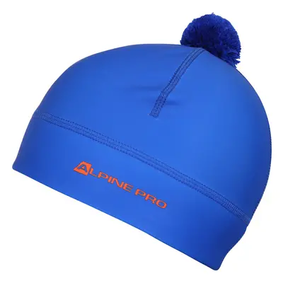 Funkční čepice s bambulí ALPINE PRO ABERE electric blue lemonade