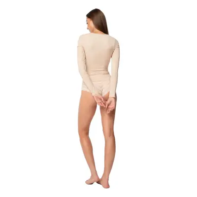 Dámská košilka Simple longsleeve beige - JULIMEX béžová