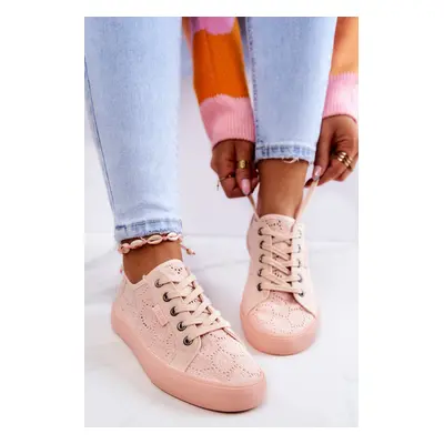 Openwork Sneakers BIG STAR JJ274059 Light pink 37