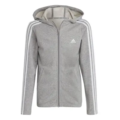 Mikina adidas Essentials 3-Stripes s kapucí a zipem Jr IC3635