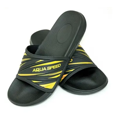 AQUA SPEED Plavecká obuv do bazénu Idaho Black/Yellow Pattern 18