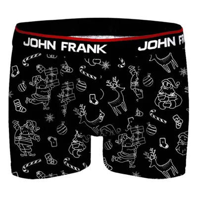 Pánské boxerky John Frank JFBD50-CH-SHINING XMAS Černá