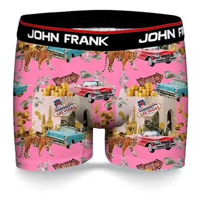 Pánské boxerky John Frank JFBD333 Růžová