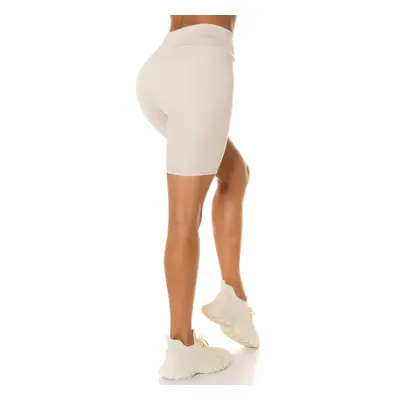 Sexy motorkářské šortky Koucla Musthave Highwaist Bikershorts BEIGE Einheitsgroesse