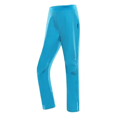 Dětské softshellové kalhoty ALPINE PRO SMOOTO neon atomic blue 104-110