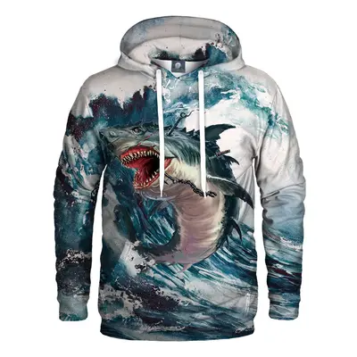 Aloha From Deer Shark Storm Hoodie H-K AFD430 Blue