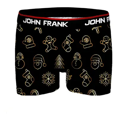 Pánské boxerky John Frank JFBD39-CH-GOLD PIECES černá