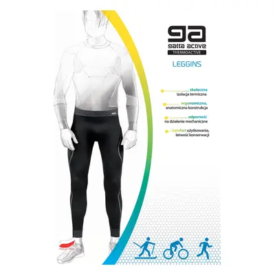 Pánské legíny Gatta 44017 Blanc Basic Thermoactive L-3XL černošedá