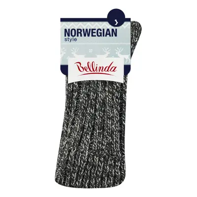 Zimní unisex ponožky NORWEGIAN STYLE SOCKS - BELLINDA - černá