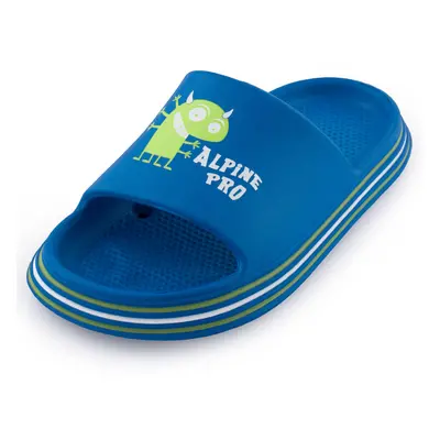 Dětské letní pantofle ALPINE PRO LARINO electric blue lemonade 24