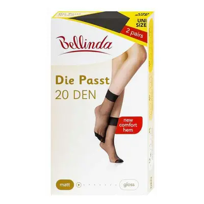 Silonkové matné ponožky 2 páry DIE PASST SOCKS 20 DEN - BELLINDA - černá